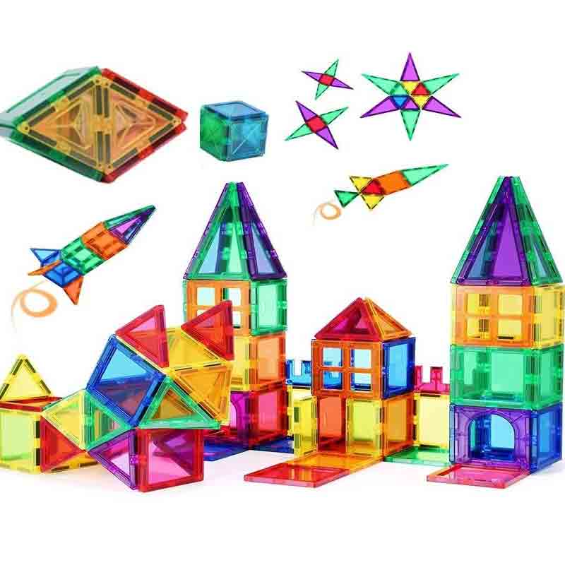 Magnetic Tiles 50 Pcs Creative Learning Toy for Kids