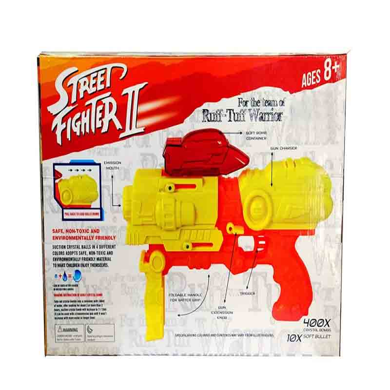 Street Fighter 2 in 1 Water Crystal Bombs and Soft Bullets Guns & Darts Gun Toy with 10 Soft Bullets for Kids Boys & Girls