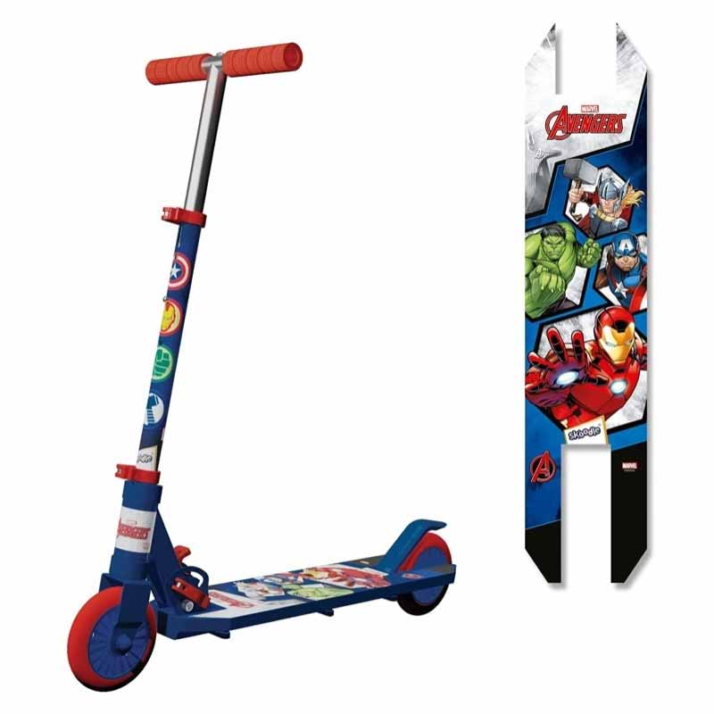 Marvel Avenger 2 Wheel Kick Scooter Foldable & Height Adjustable Slip Resistant Deck Scooter for Kids