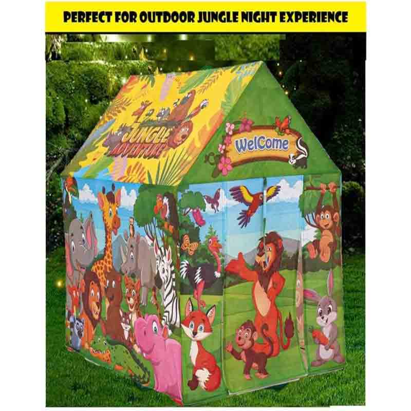 Jungle Adventure Big Size Colorful Jungle Adventure Play Tent House Playset with LED Lights for Kids Girls and Boys