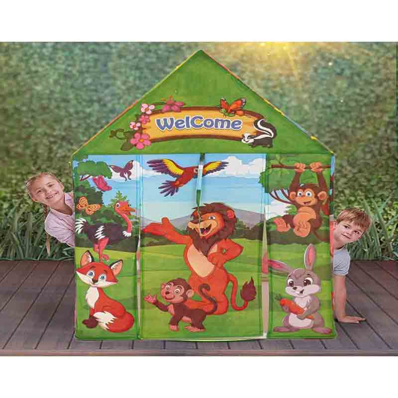 Jungle Adventure Big Size Colorful Jungle Adventure Play Tent House Playset with LED Lights for Kids Girls and Boys