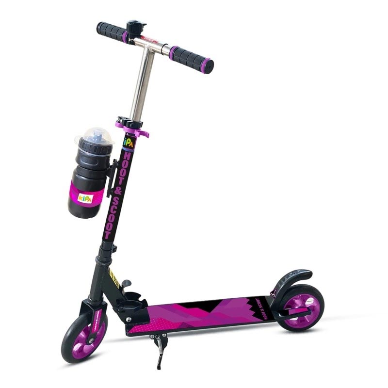 Kipa 2 Wheels Kick Start Skating Scooter with Large Steel Frame Foldable & Height Adjustable Handle Purple Color for Kids