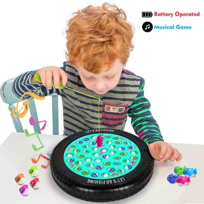Kids Children Fishing Game Toys Battery Operated Game 4 Players