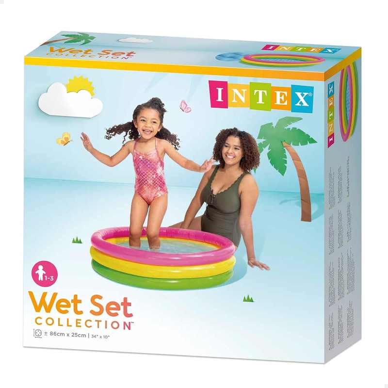 Intex kids Inflatable Baby Pool, Multi Color (2-feet) Age 3-12 Years