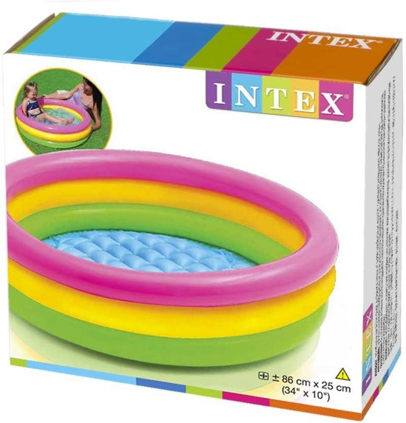 Intex Kids billion BAG 2ft Pool with Air Pump Inflatable Swimming Pool (Multicolor) 3-12 Years