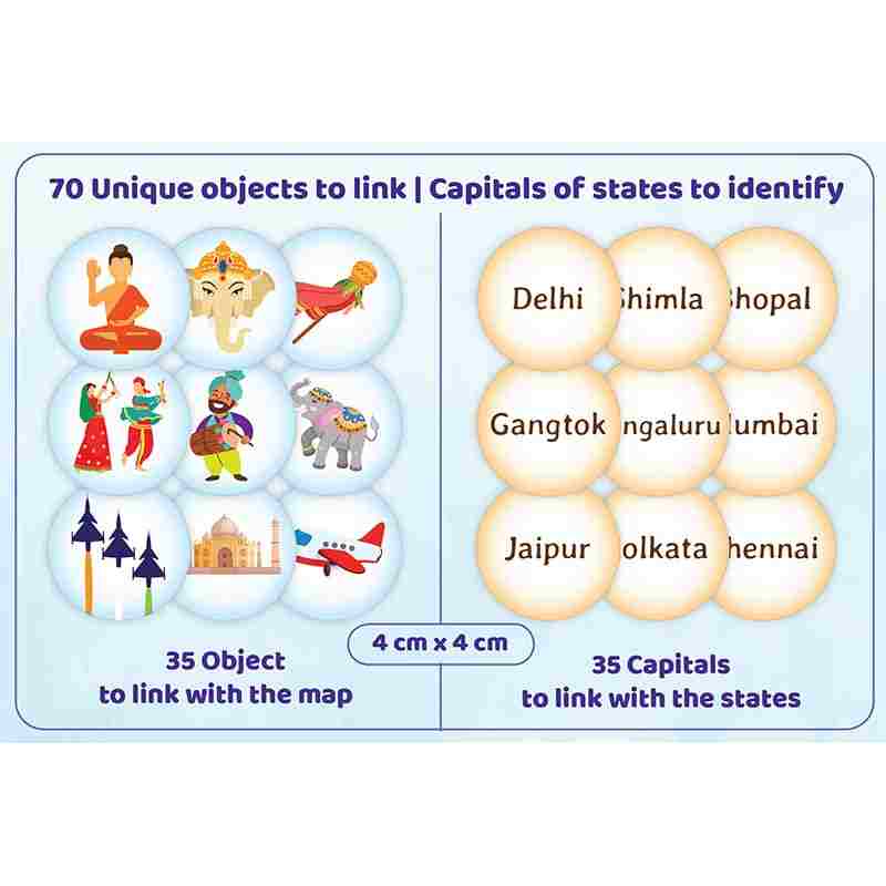 Eduketive India Map & Globe - 4 in 1 Puzzle Activity Game - 95 Pieces Educational Jigsaw Puzzle For Kids  4-12 Years