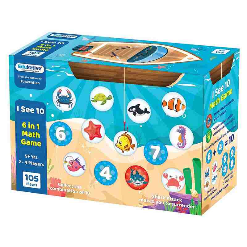 Eduketive Sea World -2 in 1 Memory & Shadow Matching Game -46 Pieces Concentration Memory Card Game For Kids 3 -12 Years