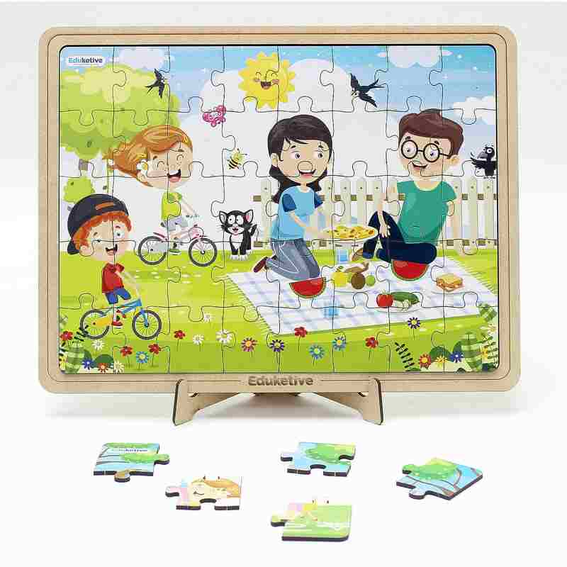 Eduketive Puzzle Decor The Family Decorative 40 Pieces Jigsaw Puzzle with Stand Kids Age 3-9 Years