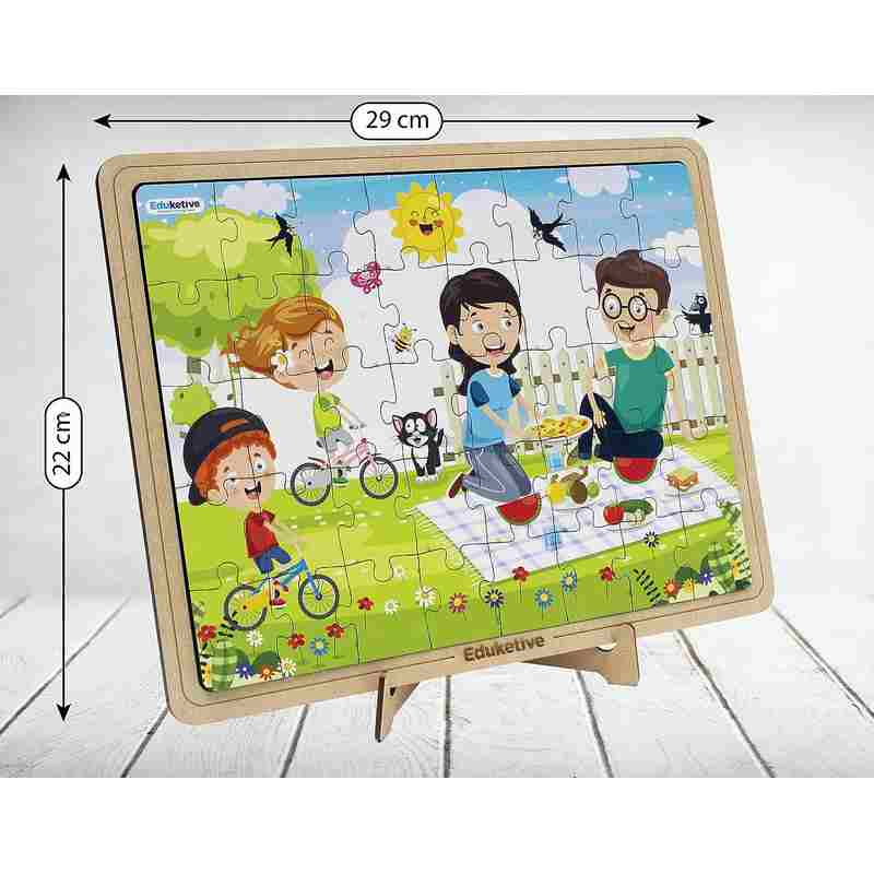 Eduketive Puzzle Decor The Family Decorative 40 Pieces Jigsaw Puzzle with Stand Kids Age 3-9 Years