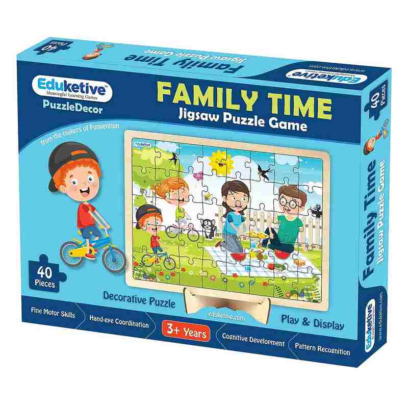 Eduketive Puzzle Decor The Family Decorative 40 Pieces Jigsaw Puzzle with Stand Kids Age 3-9 Years