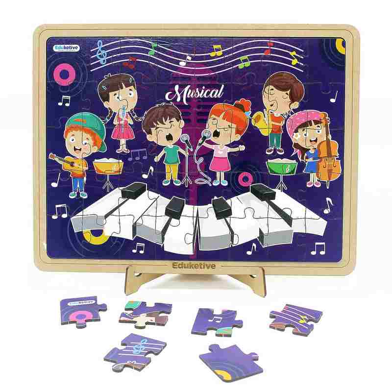 Eduketive Puzzle Decor The Musical Decorative 40 Pieces Jigsaw Puzzle with Stand Kids Age 3-9 Years Preschool