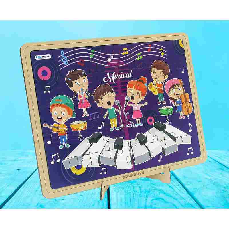 Eduketive Puzzle Decor The Musical Decorative 40 Pieces Jigsaw Puzzle with Stand Kids Age 3-9 Years Preschool