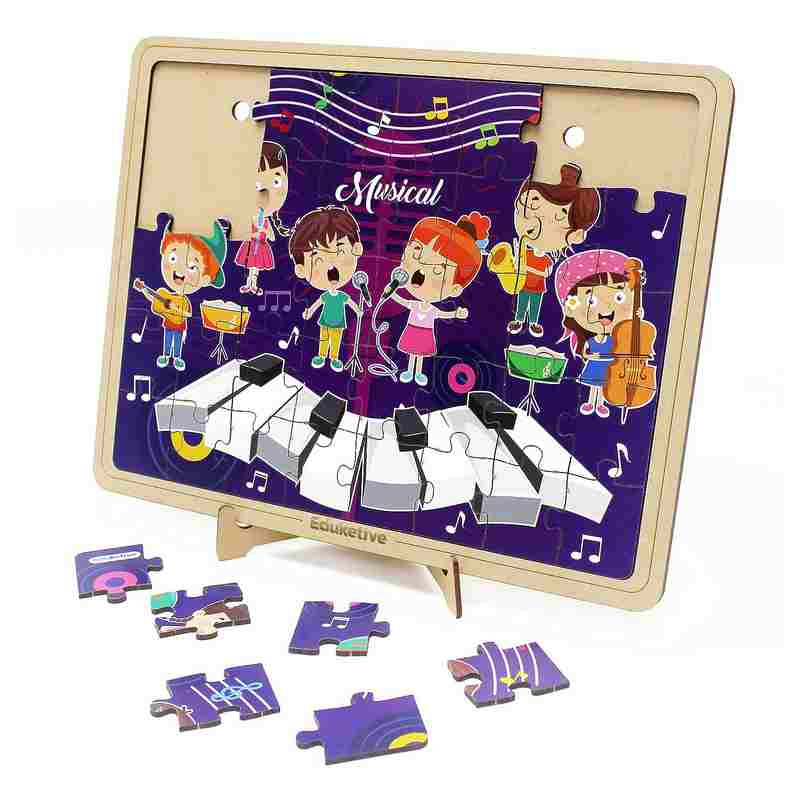 Eduketive Puzzle Decor The Musical Decorative 40 Pieces Jigsaw Puzzle with Stand Kids Age 3-9 Years Preschool