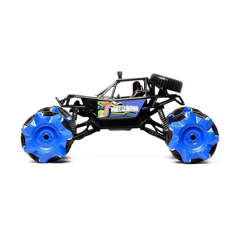 Braintastic Drift Climbing High Speed Racing Remote Control Crawling Stunt Car 2.4 Ghz 1:18 Scale 4WD RC Metal Transverse Off Road Twisting Car Toys for Kids 5-15 Years (Blue)