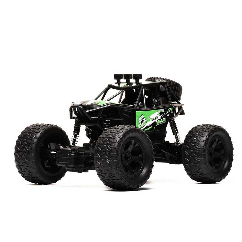 Braintastic Rock Climbing RC Cart Off-Road Rock Crawler Truck Vehicle 2.4ghz 2wd 1: 20 Radio Remote Control Car Toys for Kids 5-15 Years (Green)