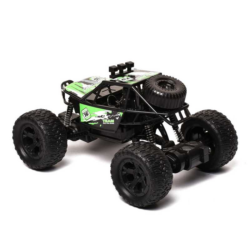 Braintastic Rock Climbing RC Cart Off-Road Rock Crawler Truck Vehicle 2.4ghz 2wd 1: 20 Radio Remote Control Car Toys for Kids 5-15 Years (Green)