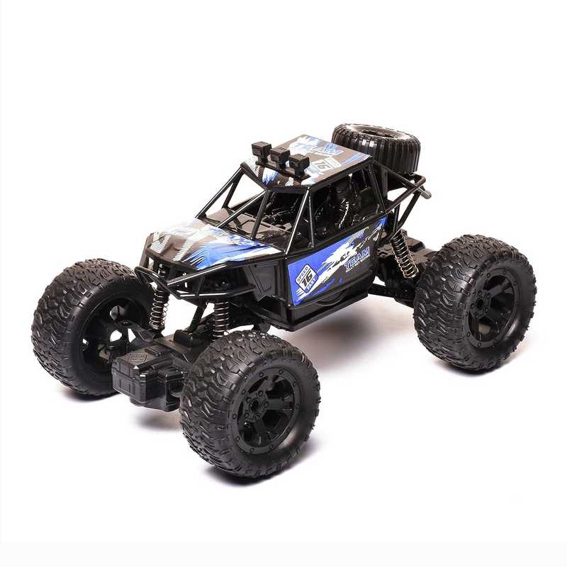 Braintastic Rock Climbing RC Cart Off-Road Rock Crawler Truck Vehicle 2.4ghz 2wd 1: 20 Radio Remote Control Car Toys for Kids 5-15 Years (Blue)