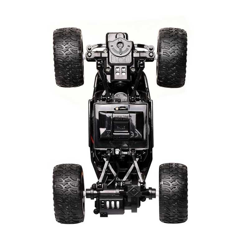 Braintastic Rechargeable RC Remote Control Rock Crawler Four Wheel Drive Metal Alloy Body High Speed Rock Climber Racing Car Toys for Kids 5-15 Years