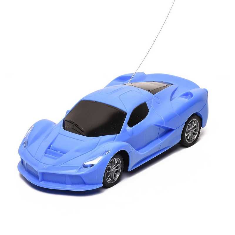 Braintastic Rechargeable Remote Control Racing Car High Speed Racing Sports Car with LED Headlights 1: 18 Scale Fast RC Vehicle Toy for Kids 6-15 Years (Blue)