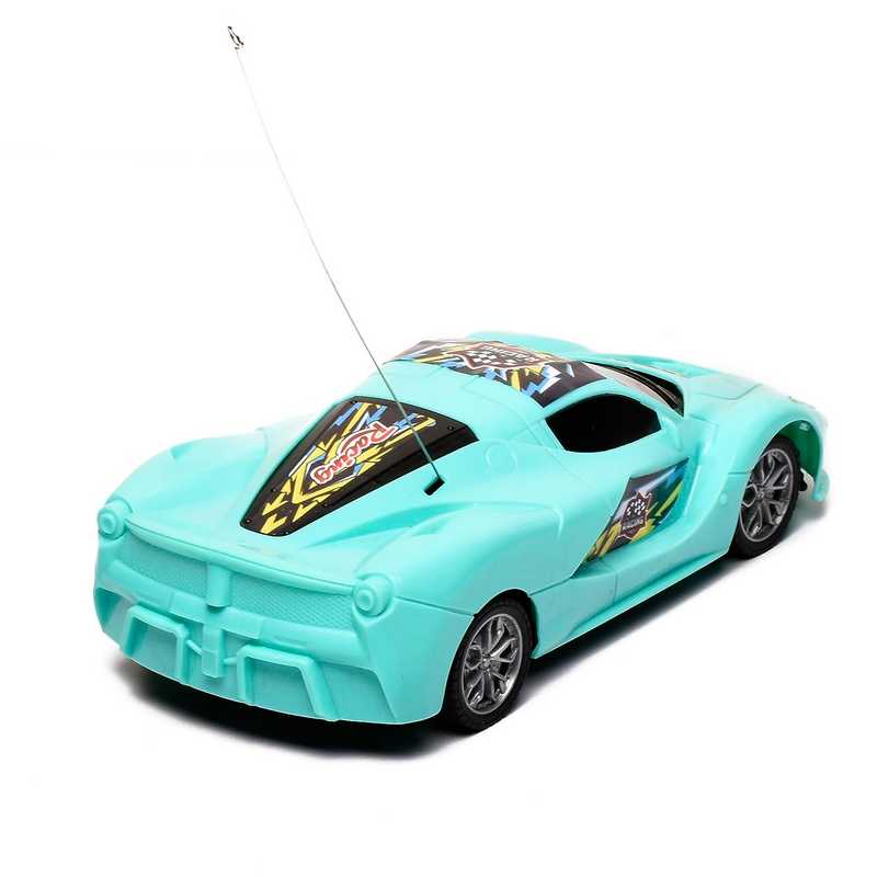 Braintastic Rechargeable Remote Control Racing Car High Speed Racing Sports Car with LED Headlights 1: 18 Scale Fast RC Vehicle Toy for Kids 6-15 Years (Green)