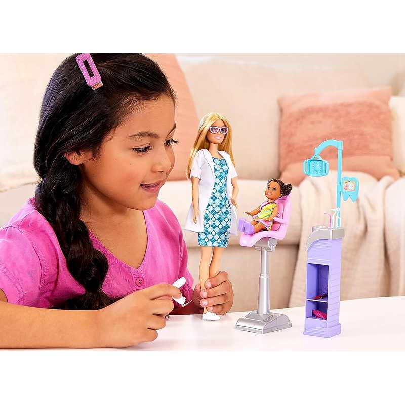 Barbie® Careers Dentist Doll and Playset with Accessories, Medical Doctor Set, Toys for 3-12 Years Girls