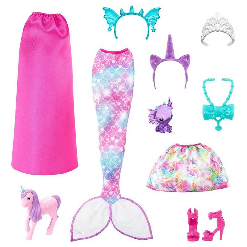 Barbie® Doll, Mermaid Toys, Clothes and Accessories, Fantasy Dress-Up Set, Baby Unicorn and Dragon Pets?? For Kids Girls 3-12 Years