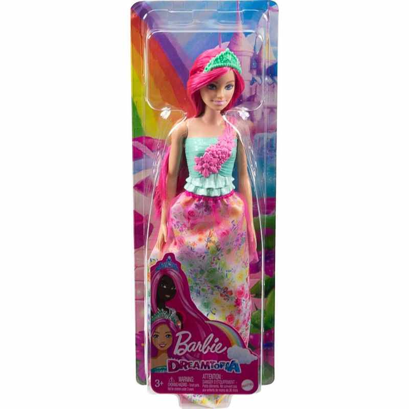 Barbie™ Dreamtopia Princess Doll (Dark-Pink Hair), with Sparkly Bodice, Princess Skirt and Tiara, Toy for Kids Girls 3-12 Years