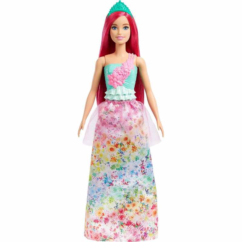 Barbie™ Dreamtopia Princess Doll (Dark-Pink Hair), with Sparkly Bodice, Princess Skirt and Tiara, Toy for Kids Girls 3-12 Years