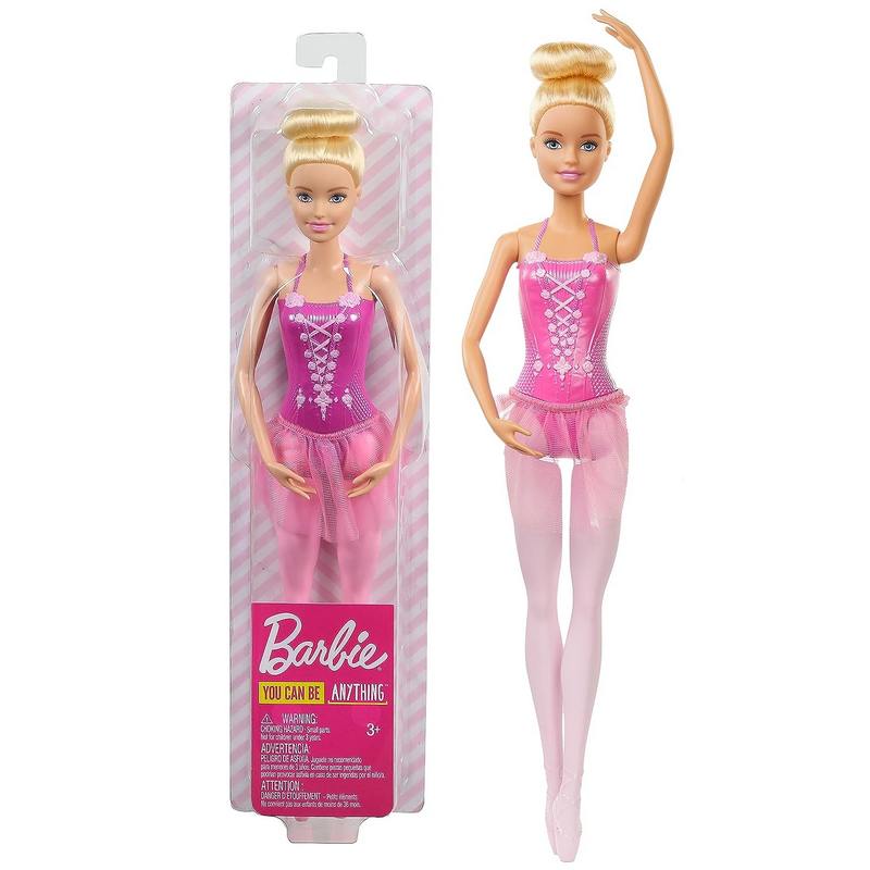 Barbie Ballerina Doll with Ballerina Outfit, Tutu, Sculpted Toe Shoes and Ballet-Posed Arms for Kids Girls 3-12 Years