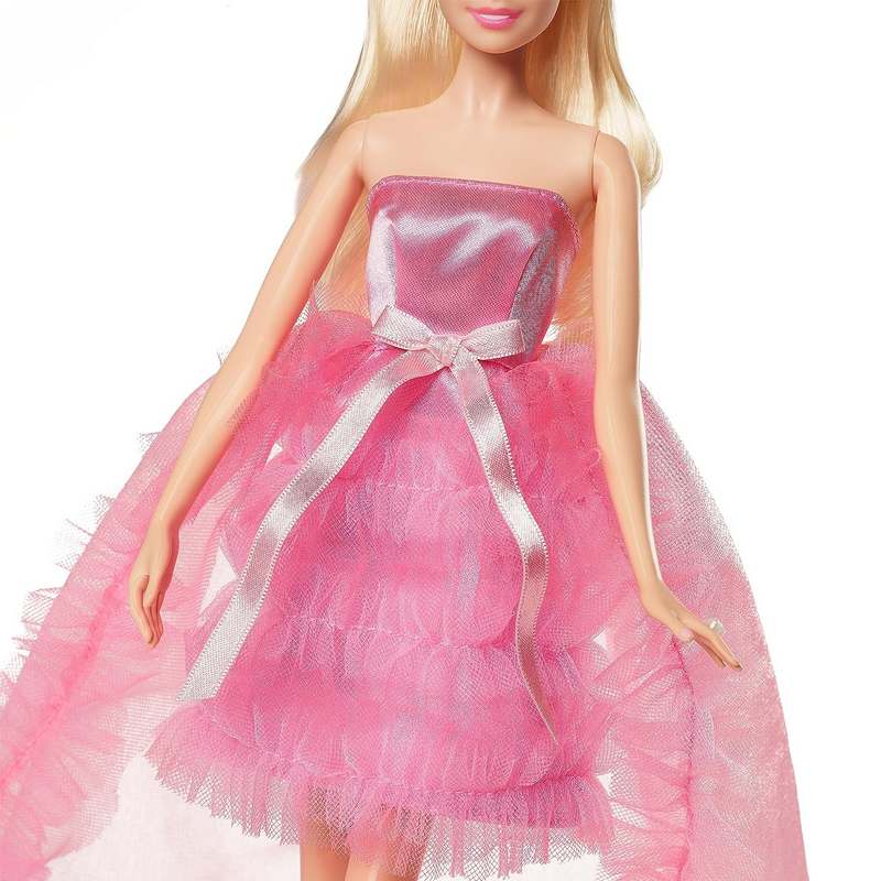 Barbie Doll, Kids Toys, Birthday Wishes™ Doll, Blonde in Pink Satin and Tulle Dress, Fashion Collectibles, Special Occasion Gifts for Girls 3-12 Years