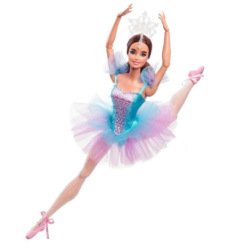 Barbie Signature Ballet Wishes™ Doll (Brunette, 12 in), Posable, Wearing Ballerina Costume, Tutu, Pointe Shoes & Tiara, Gift for kids Girls 3-12 Years