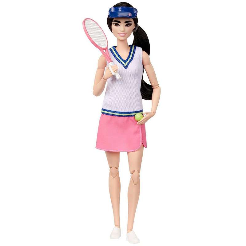 Barbie Doll & Accessories, Career Tennis Player Doll with Racket and Ball For Kids 3-12 Years