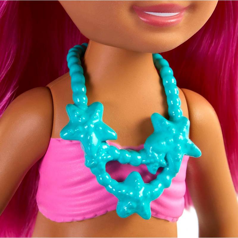 Barbie Chelsea Mermaid (Multicolor) Six colorful Barbie Dreamtopia mermaid dolls bring the colors of the rainbow to life For Kids Girls 3-12 Years