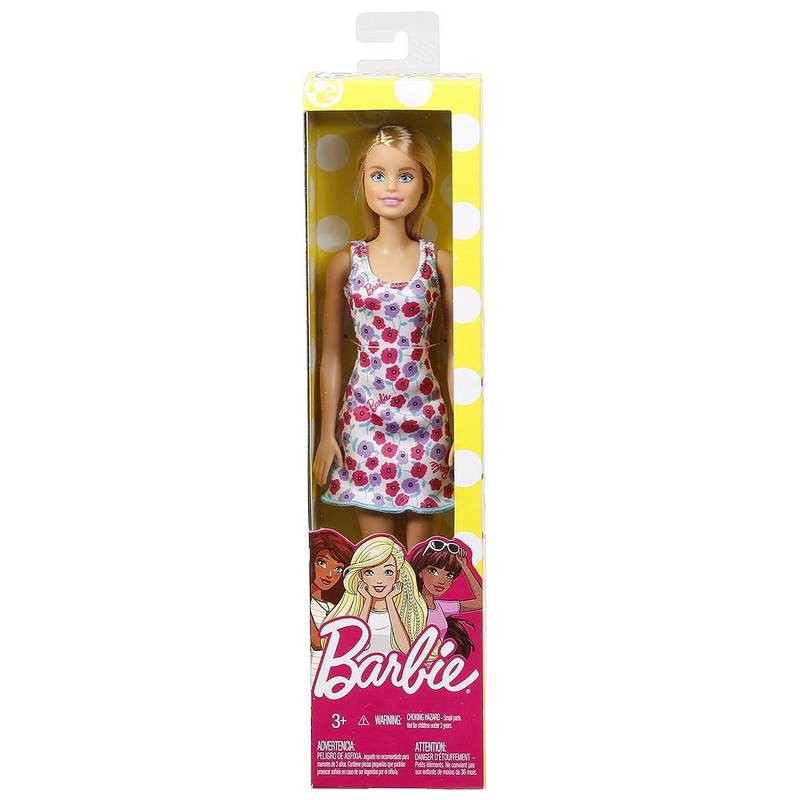 Barbie Doll wearing  floral print and touches of pink fashion and shoes For Kids Girls 3-12 Years