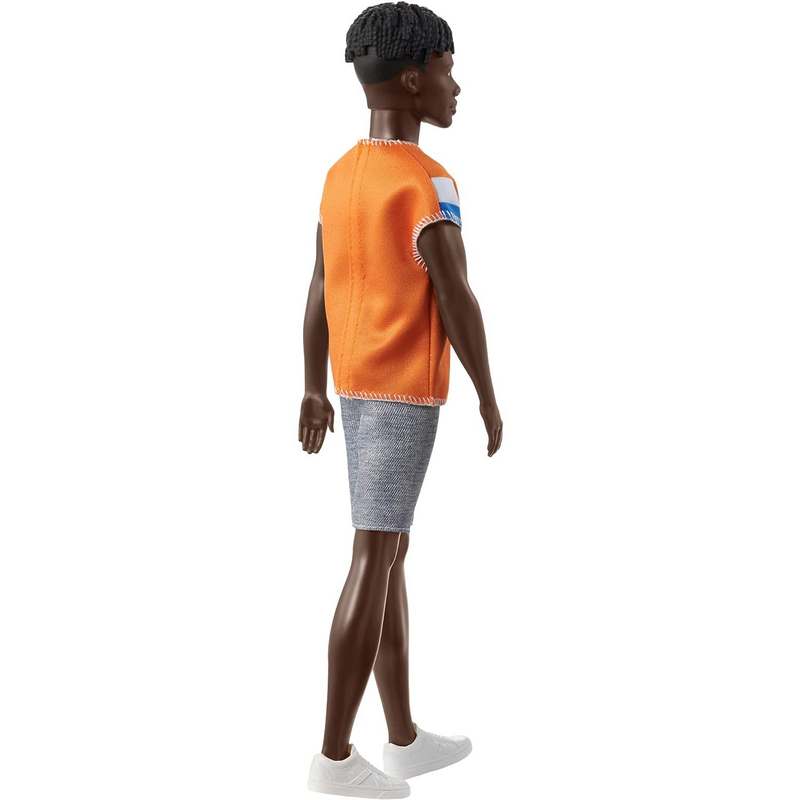 Barbie ?This Ken Fashionistas Doll has Twisted Black Hair and Rocks a Trendy fit with a Sporty Jersey and Shorts For Kids 3-12 Years