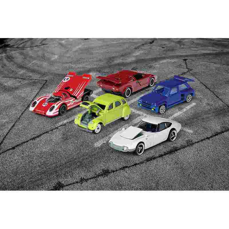 Majorette Vintage 5 Pieces Git Pack Car Set for Kids 3-12 Years