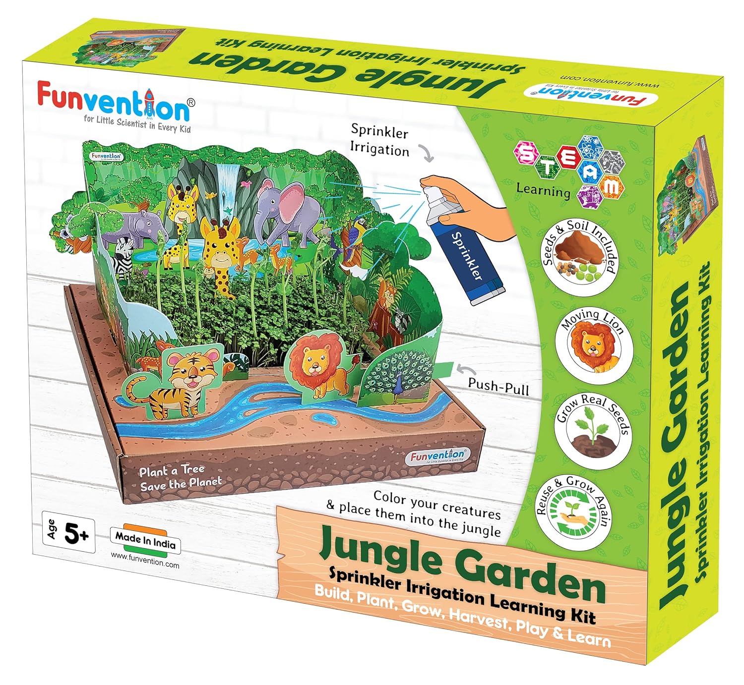 Funvention Jungle Garden Sprinkler Irrigation DIY STEM Learning Kit for Kids