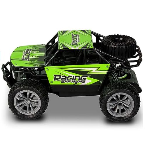 Remote Control Dirt Tracker HIGH Speed Drifting RC Car 15 KMH High Speed 1:18 Scale 4Wd Racing Car for Kids Green