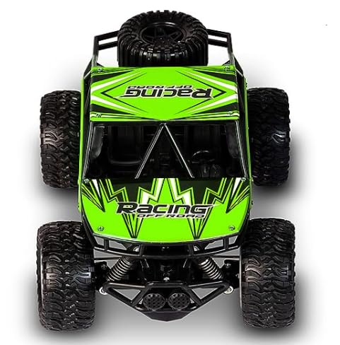 Remote Control Dirt Tracker HIGH Speed Drifting RC Car 15 KMH High Speed 1:18 Scale 4Wd Racing Car for Kids Green