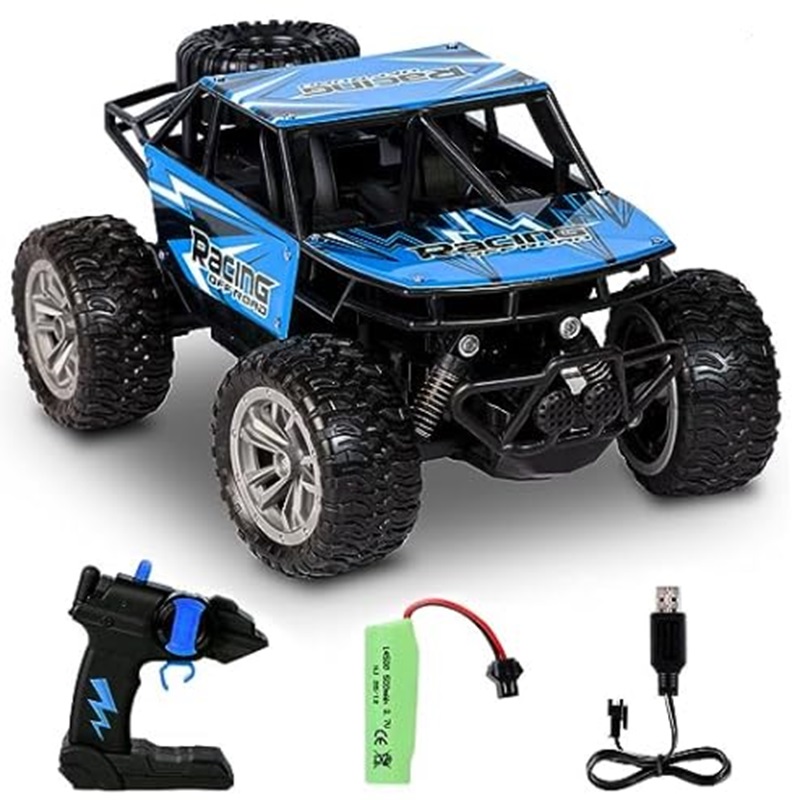 Remote Control Dirt Tracker HIGH Speed Drifting RC Car 15 KMH High Speed 1:18 Scale 4Wd Racing Car for Kids Blue