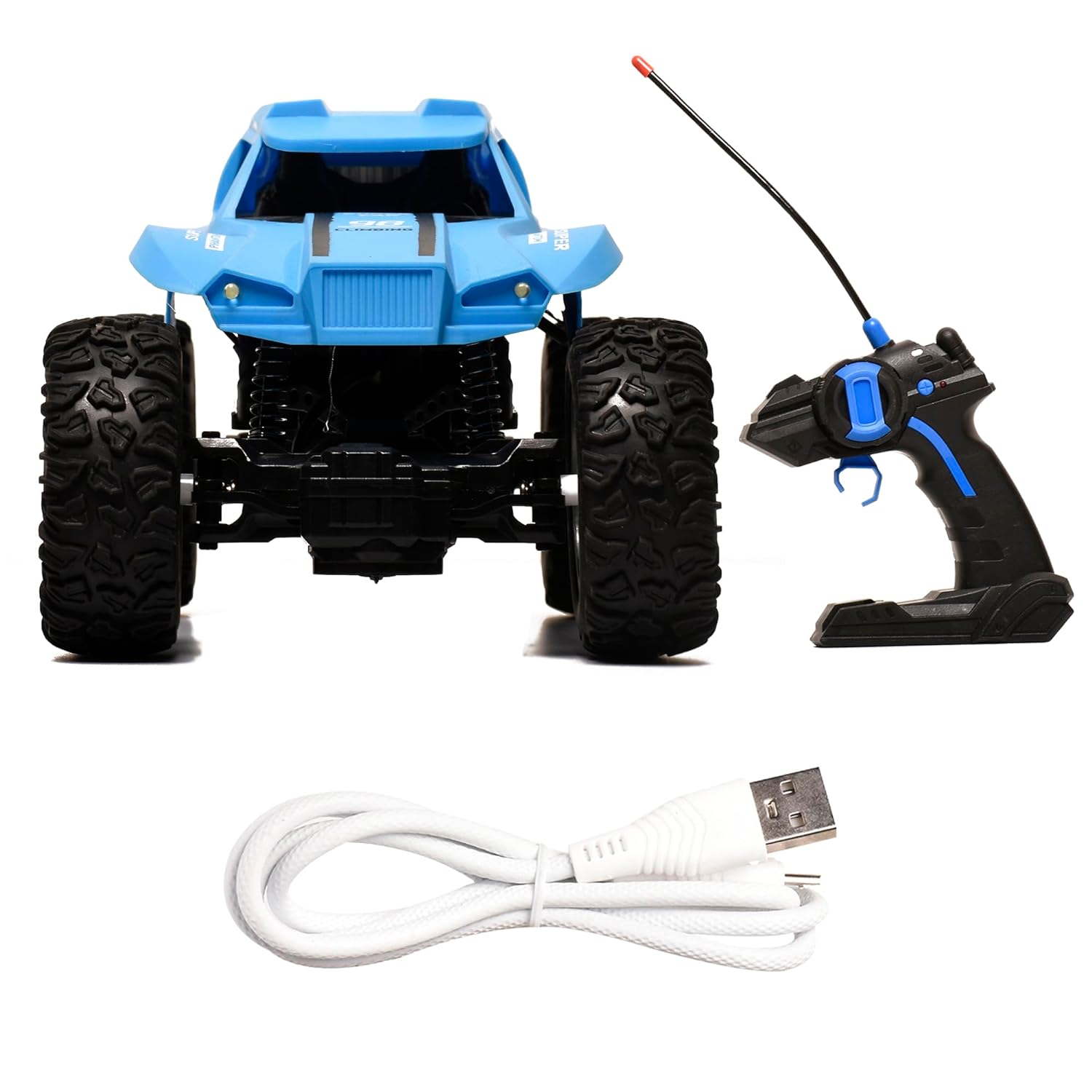 Braintastic Rechargeable 4 Wheel Metal Alloy Phantom Climber Rock Crawler Remote Control RC Car Vehicle Toys for Kids Age 6+ Years