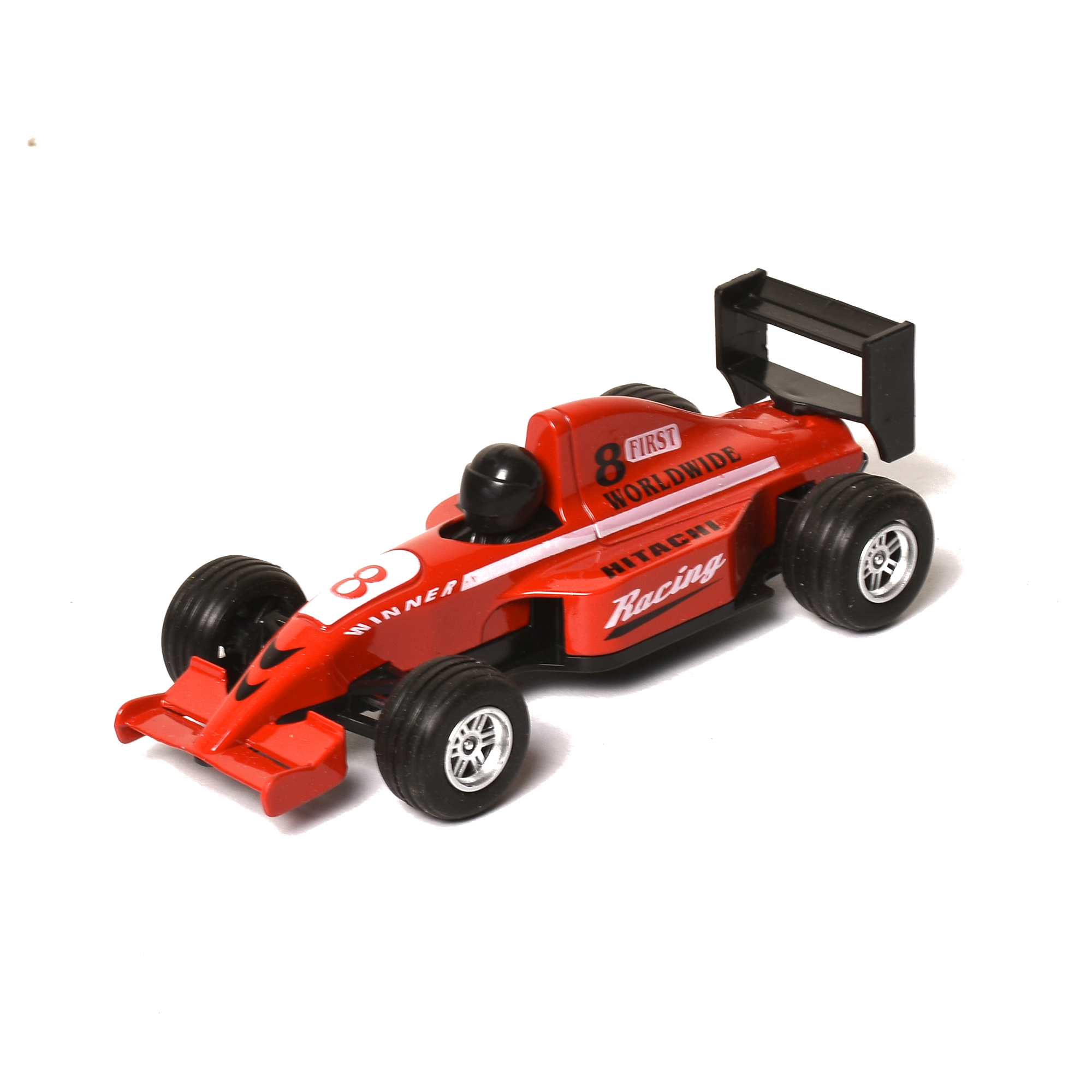 Braintastic Pullback Friction Simulation Model Small Size Racing Car Miniature Vehicle Toys for Kids Age 3 Red