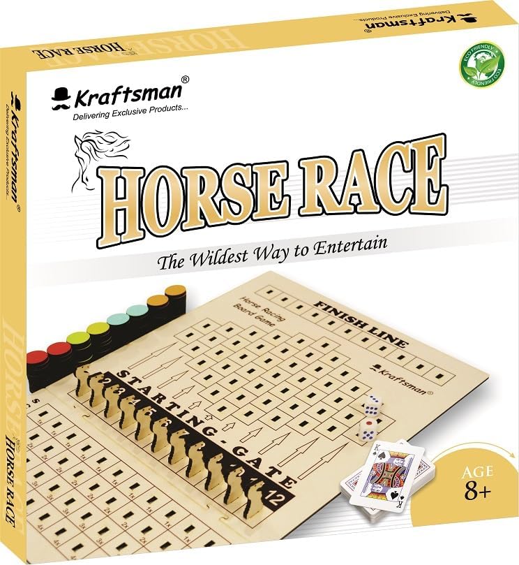 Braintastic Wooden Horse Race Board Game Run to Finish The Race Toys ...