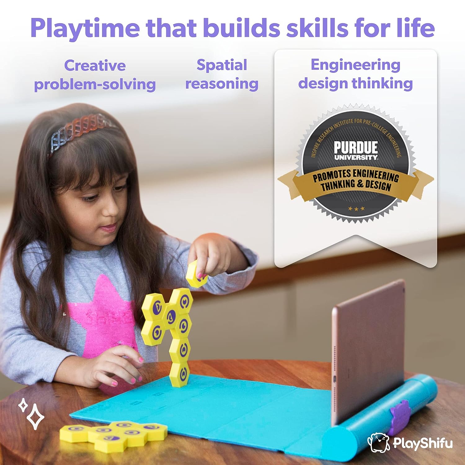 Shifu Interactive STEM Toys - Plugo Link (Kit+App)| Educational Toy for Kids 4-10 Years| Brain Games| Magnetic Building Blocks + 200 STEM Puzzles| Engineering Kit (Works with Tabs/Mobiles)