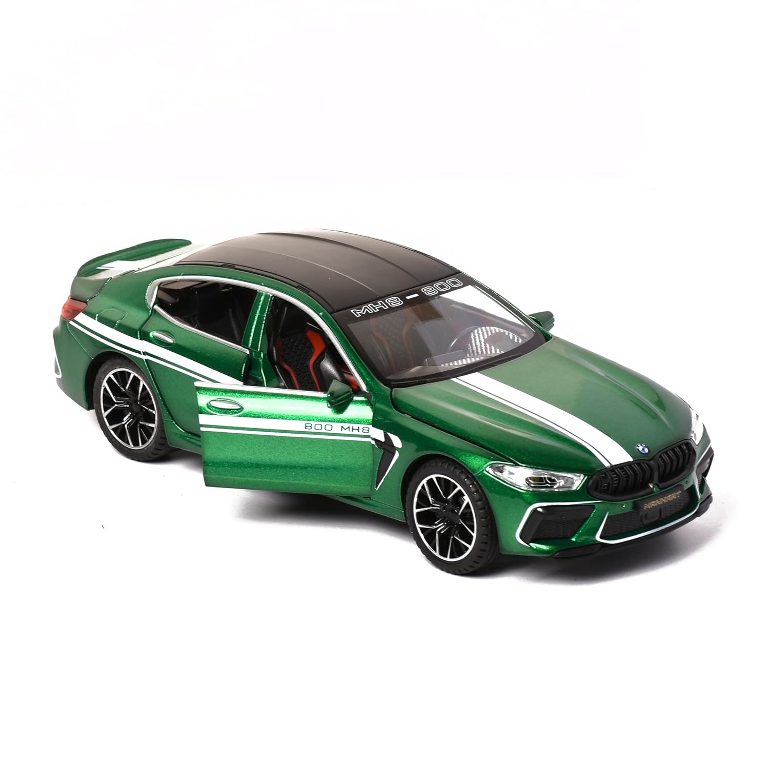 Braintastic Model Diecast Car Toy Vehicle Pull Back Friction Car with Openable Doors Light & Music Toys for Kids Age 3+ Years (BMW Green)